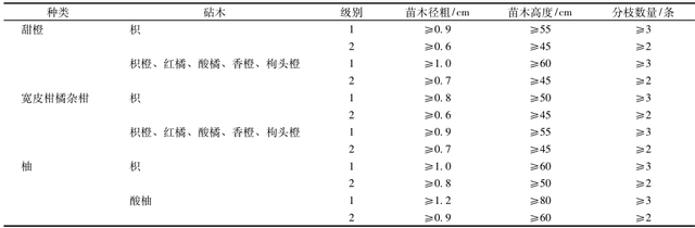 浙江省绿色食品柑橘标准化生产技术规范